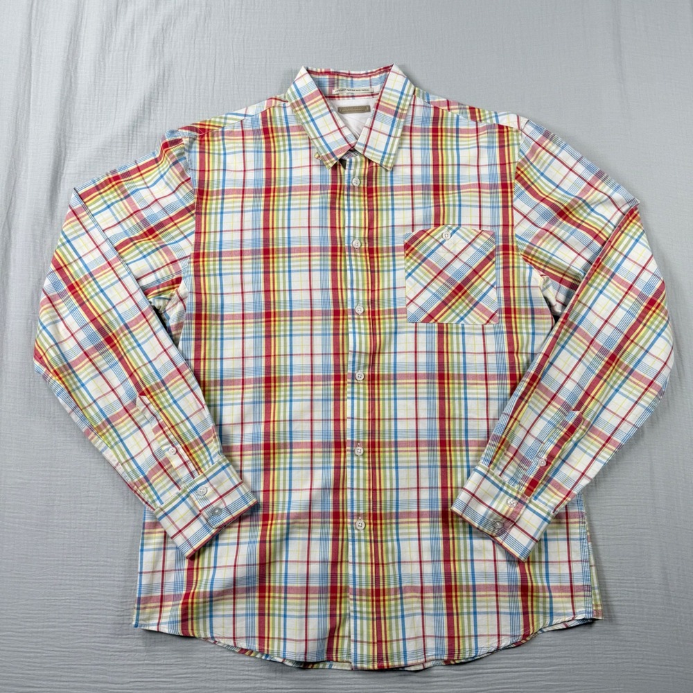 Scotch & Soda Mens XL Plaid Button Down Shirt Multicolor Check Amsterdam Couture - Picture 2 of 7